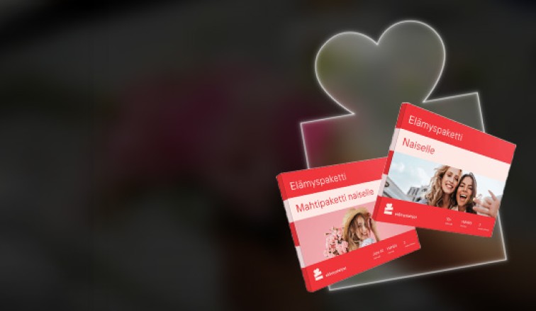 Elämyspaketit naiselle –20 % koodilla NAISTENLAHJA