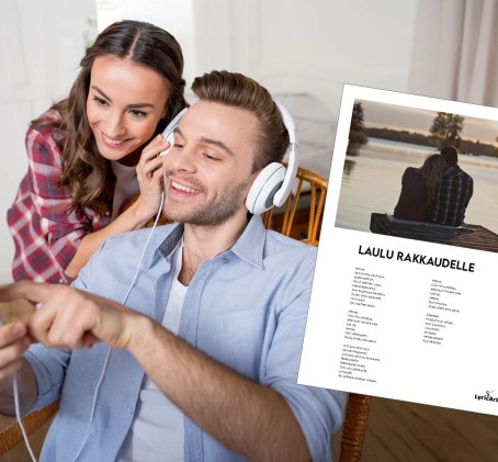 Kustomoitu biisi + A4 juliste digitaalisella kuvalla | Online