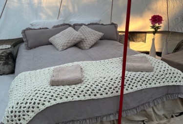 Majoitus Glamping-teltassa eläinten ympäröimänä 2 yöksi kahdelle | Kokkola